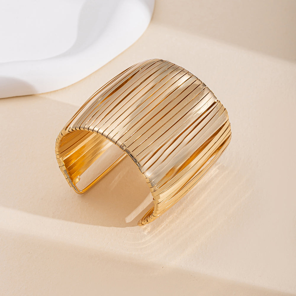 Wholesale alloy women's bracelets - european & american style, wide band fashion jewelry, unique polished spring-loaded open bangle