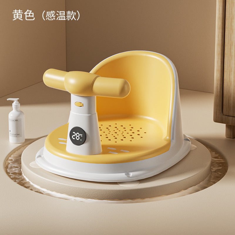 Baby bath seat - infant bathing aid - sit & recline support - newborn & toddler bath tub seat - non-slip bath stool