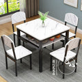 Simple double-layer dining table and chair combination square table for homeeconomic small apartment dining table and chair fashion storage small table