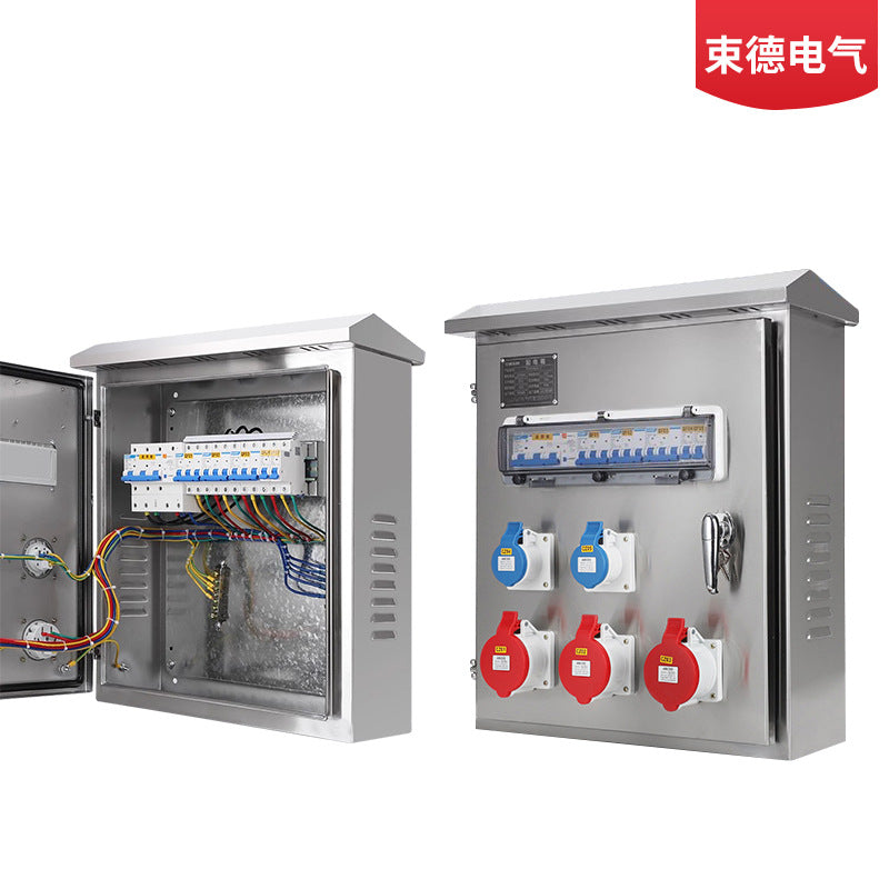 Industrial socket box, stainless steel 304 waterproof maintenance power box, aviation plug, three-proof power plant, aviation bridge