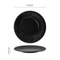 Nordic minimalist black and white ceramic steak plate - western dinner plate for restaurant, home, and hotel use - flat plate with unique creative presentation