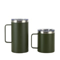 export insulated tumbler, 12/14oz double-walled stainless steel coffee mug with handle, business gift office mug