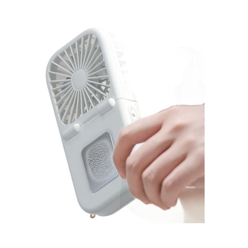 Portable foldable handheld semiconductor fan - cool compress mini portable desktop fan - mini neck hanging outdoor fan