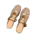 Simple summer 2025 new arrival plaid mesh cut out breathable toe shoes women's rhinestone home outwear one-word buckle cool