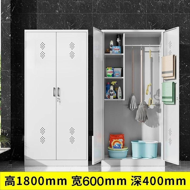 Steel housekeeping cleaning cabinet sundries tool storage storage cabinet large capacity dustproof sunproof moisture-proof cabinet