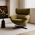 Italian normcore fabric rotate armchair accessible luxury casual living room balcony lazy plaid reclining single sofa chair