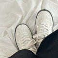 Women's flat summer breathable white sneakers - 2026 new arrival, bestselling, versatile, original design, niche korean style casual skate shoes