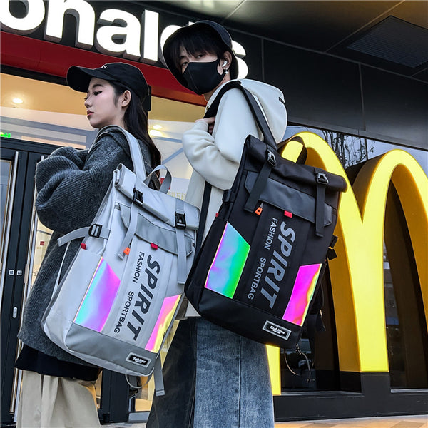 2023 new Korean version large-capacity schoolbag women's casual Oxford cloth backpack junior high school student backpack