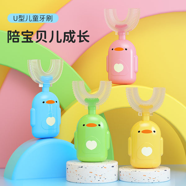 New Children's U-shaped Toothbrush Silicone Toothbrush Baby Oral Cleaning Manual U-shaped Toothbrush Children's Wholesale