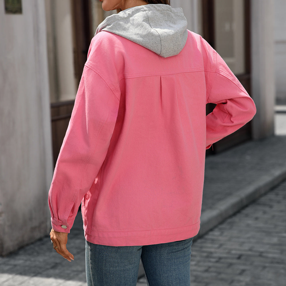 Wish european and american cross-border foreign trade  new women's clothing  new retro washed denim jacket tops