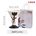Stylish high-looking ins mug household water cup goblet ceramic milk coffee cup couple breakfast gift