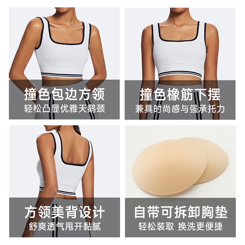 New premium yoga outfit set for women - barely there tennis top, sleeveless fitness tank, running yoga apparel
