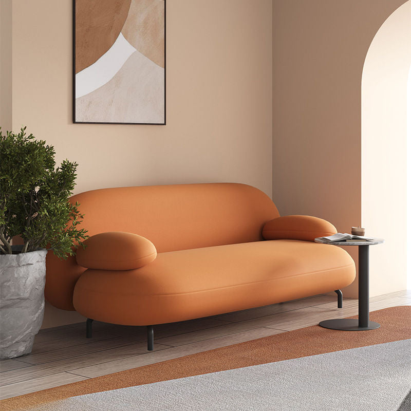 Nordic light luxury living room sofa hotel reception coffee table set modern tech fabric furniture small apartment minimalist modern