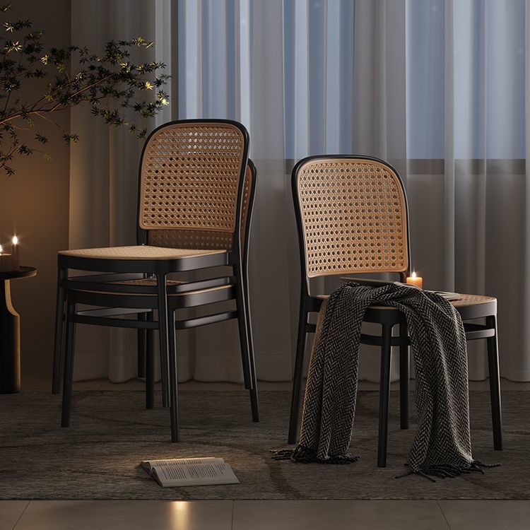 Dining chair for homeelderly armrest plastic chair for homedining chair backrest rattan chair stackable outdoor stool balcony