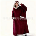 Pullover fleece thickenedlong pajamas heattech tv blanket outdoor cold-proof nightgown couple outfit sweatshirt fleece heattech