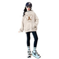 Girls' hoodie  new stylish children's spring hooded kids' set, big kids' clothes, spring and autumn two-piece outfit