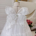 【clearance】girls' summer dress - fairy-inspired spaghetti strap tulle dress with wing detail - tutu skirt performance dress