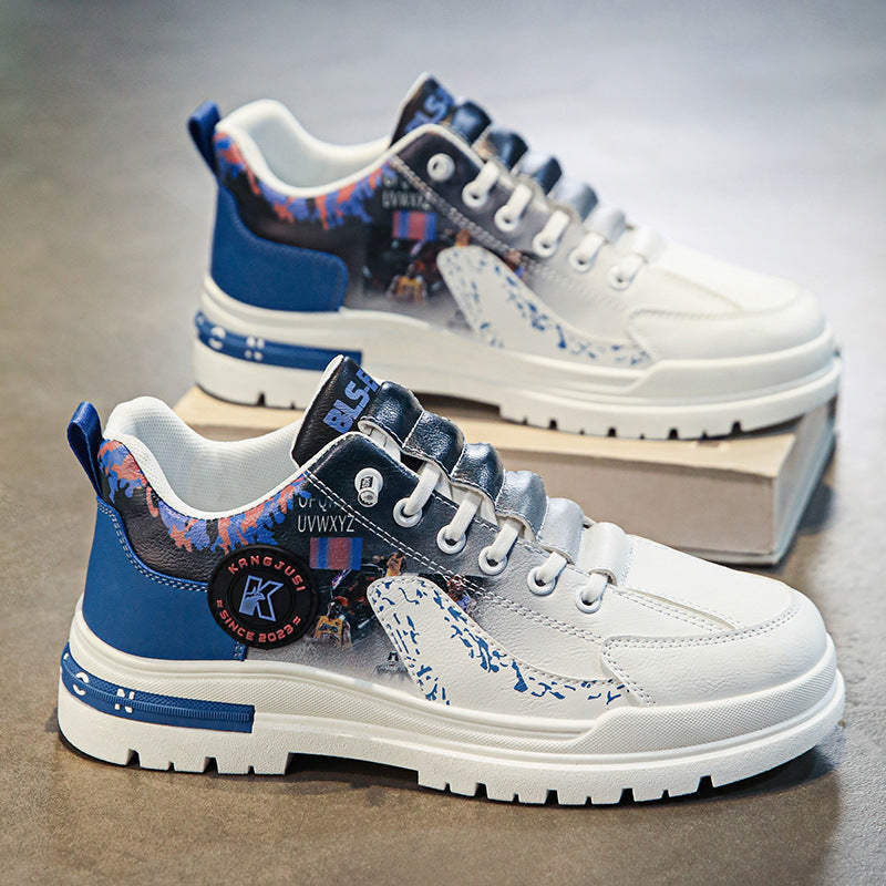 2026 spring men's new arrivals: chunky sole casual sneakers - versatile, slip-resistant, wear-resistant, height-increasing, trendy work shoes - hot seller!
