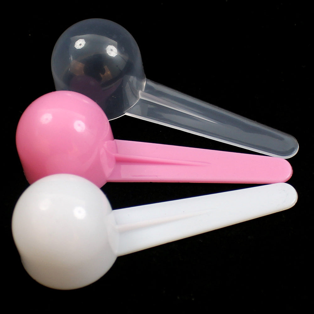 Plastic spoon 10ml facial mask spoon feed fertilizer pesticide liquid powder short handle measuring spoon filled with water 10g