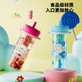 Cute cartoon animal straw cup - extra large capacity, high temperature resistant, with infuser, multi-purpose, stylish student water bottle