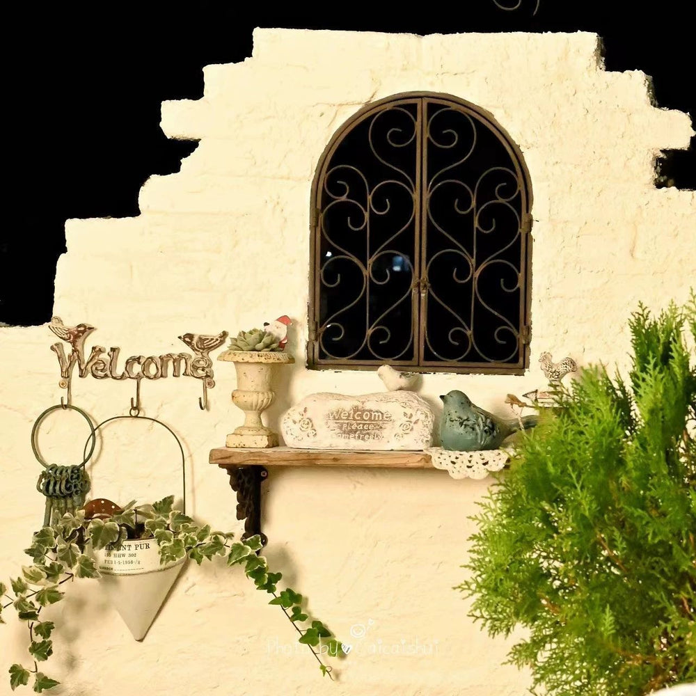 Garden courtyard iron fence small fence climbing rack flower bracket outdoor courtyard plant rose line lotus climbing flower rack