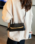 genuine leather women's bag crossbody bag fashioneasiest for match small bag cowhide shoulder bag girls classy sense oil wax leather bag