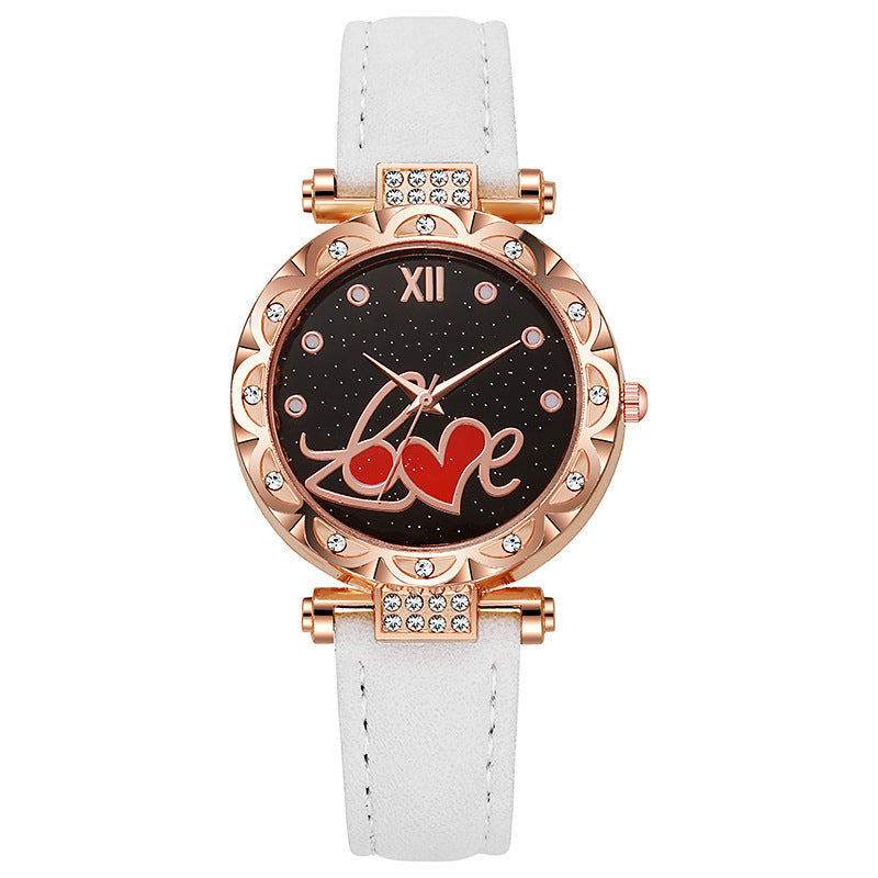 New arrival diamond-encrusted fashioncasual belt watch women's casual student quartz women's watch manufacturer wholesale watch