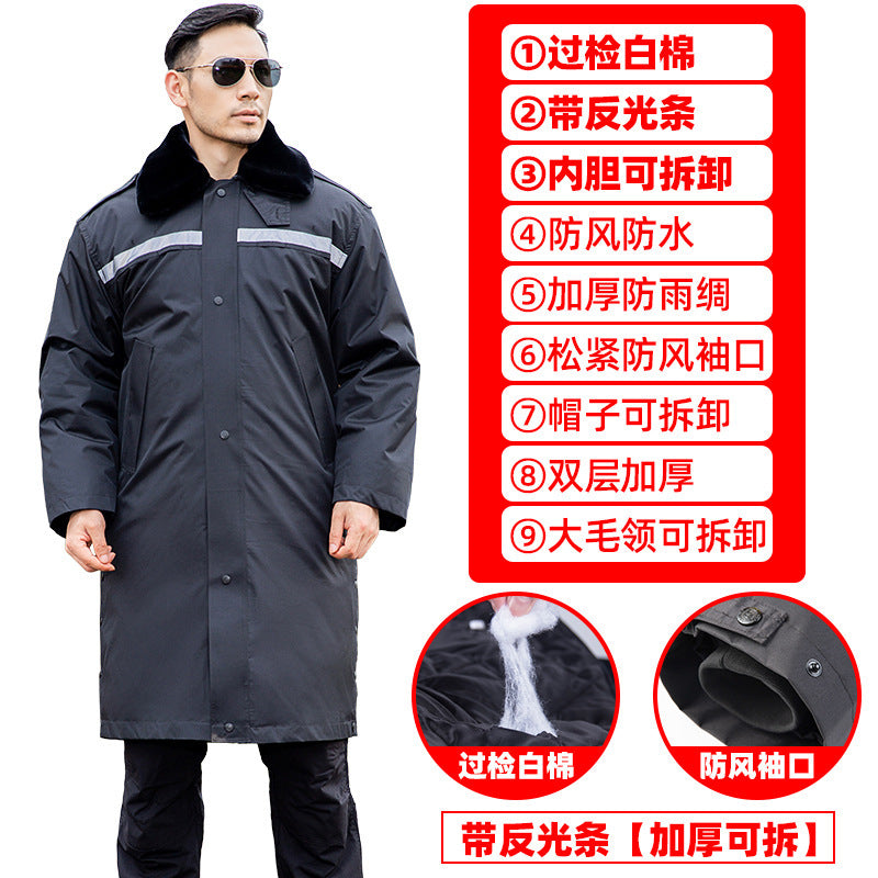 Work cold storage cold clothing Northeast cotton-padded jacket yellow-green coat long winter thickened new military coat men's cotton-padded coat