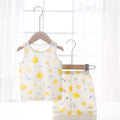 Baby tank top set - summer lightweight pure cotton sleeveless loungewear shorts - unisex kids' pajamas & summer outfit