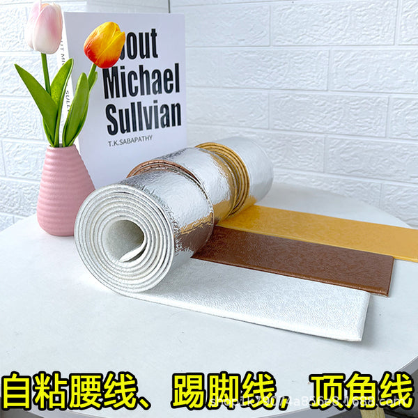 Self-adhesive skirting wall sticker background wall edge banding strip waterproof room waist line 3d three-dimensional door frame hemming decorative sticker
