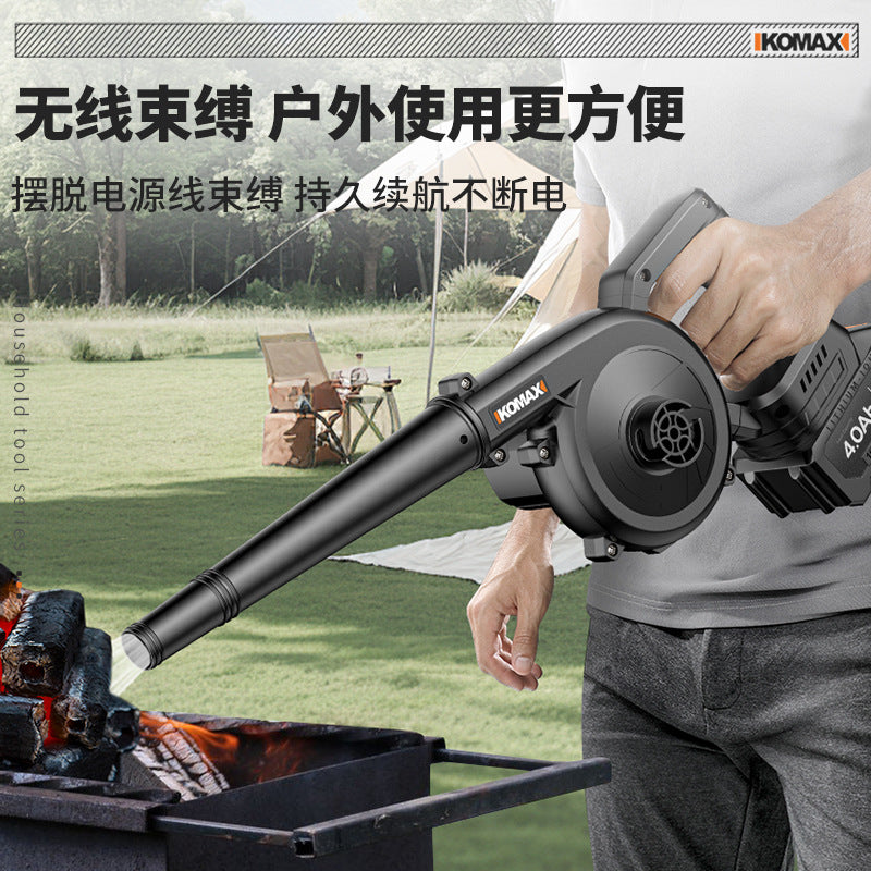 Rechargeable lithium-ion bbq blower - portable, handheld, adjustable speed, perfect for starting charcoal fires - compact electric air blower