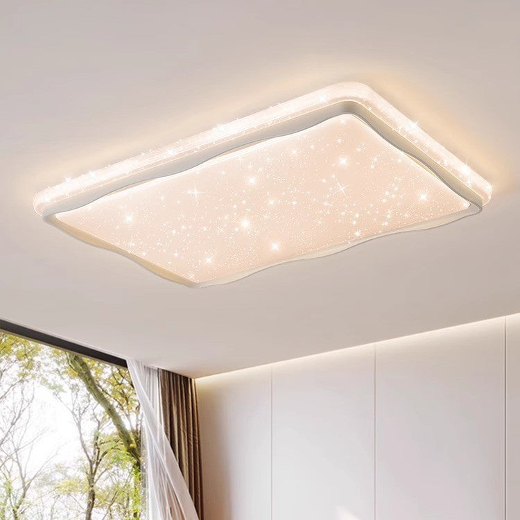 Wood grain wabi-sabi wind bedroom log wind ceiling light household master bedroom light whole house package light walnut color study light