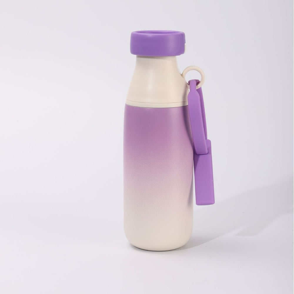 Dopamine-boosting creative portable insulated tumbler - stylish detachable lanyard, stainless steel water bottle with tea infuser, milk bottle