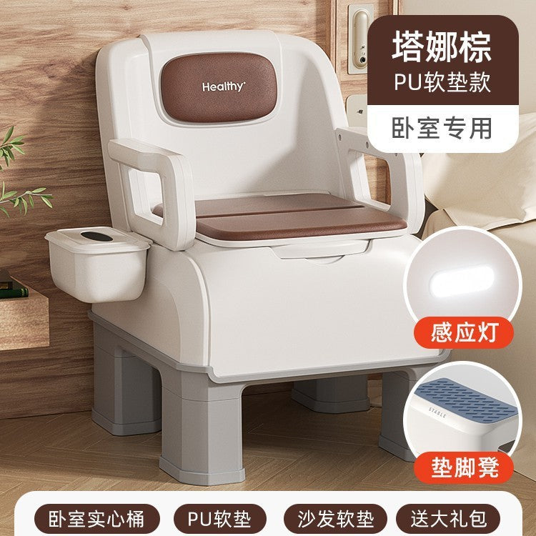Bedside bedroom potty adult elderly toilet mobile horse room toilet chair bucket household pregnant women the elderly