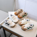 Vancahao girls' anti-slip breathable first walker shoes, white sneakers, soft sole board shoes, boys' anti-kick shoes, forrest gump style
