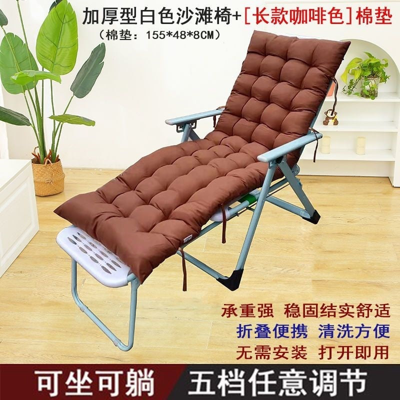 Recliner nap foldable bed lazy plastic beach chair casual bamboo chair balcony for home lunch break beach foldable chair