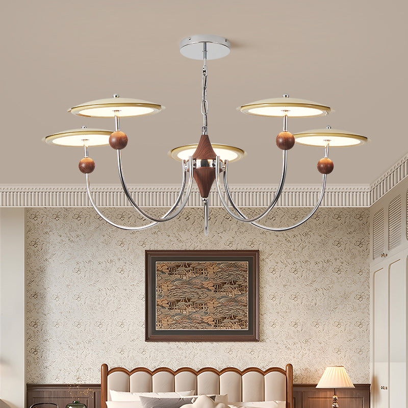 French medieval living room chandelier cream wind hall main light advanced sense net red star track lighting whole house package smart