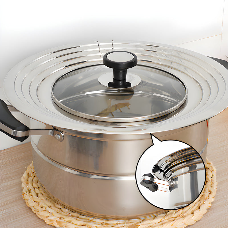visible glass lid kitchen pot universal lid hot pot soup pot steamer 24-32cm top bead pot lid