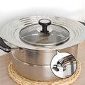 Exportneutral round visible glass lid for home kitchen pots 24-32cm lid steamer soup pot lid personalized