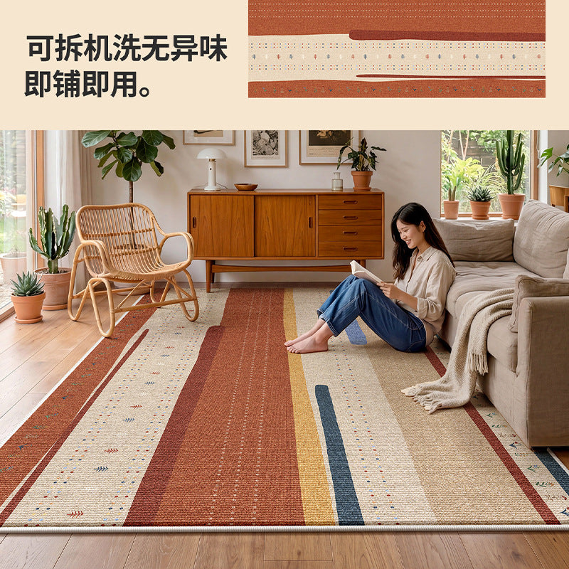 Removable and washable carpet living room bauhaus blue coffee table sound insulation dopamine medieval detachable double layer carpet bedroom
