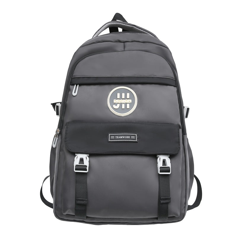 Cross-border new large-capacity schoolbag, junior high school student, college student backpack, Korean version of casual tide student backpack wholesale