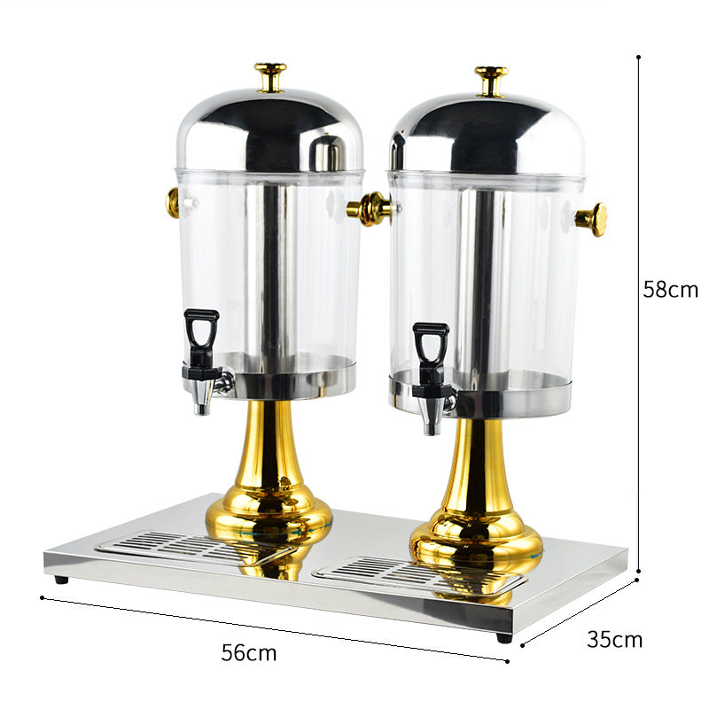 Hot and cold tripod, hotel commercial beverage bucket Stainless steel visual beverage machine Juicer faucet, juice tripod