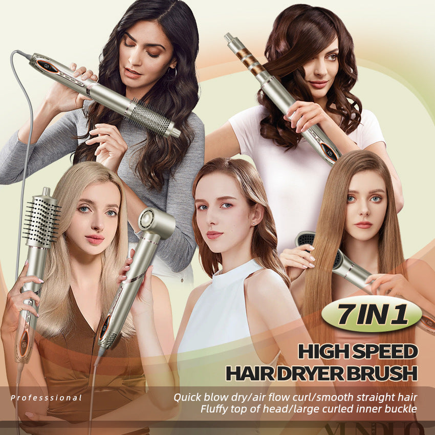 Cross-border hot air comb, high-speed styling hair dryer, negative ion multi-functional curling iron, hair straightener, universal hair dryer