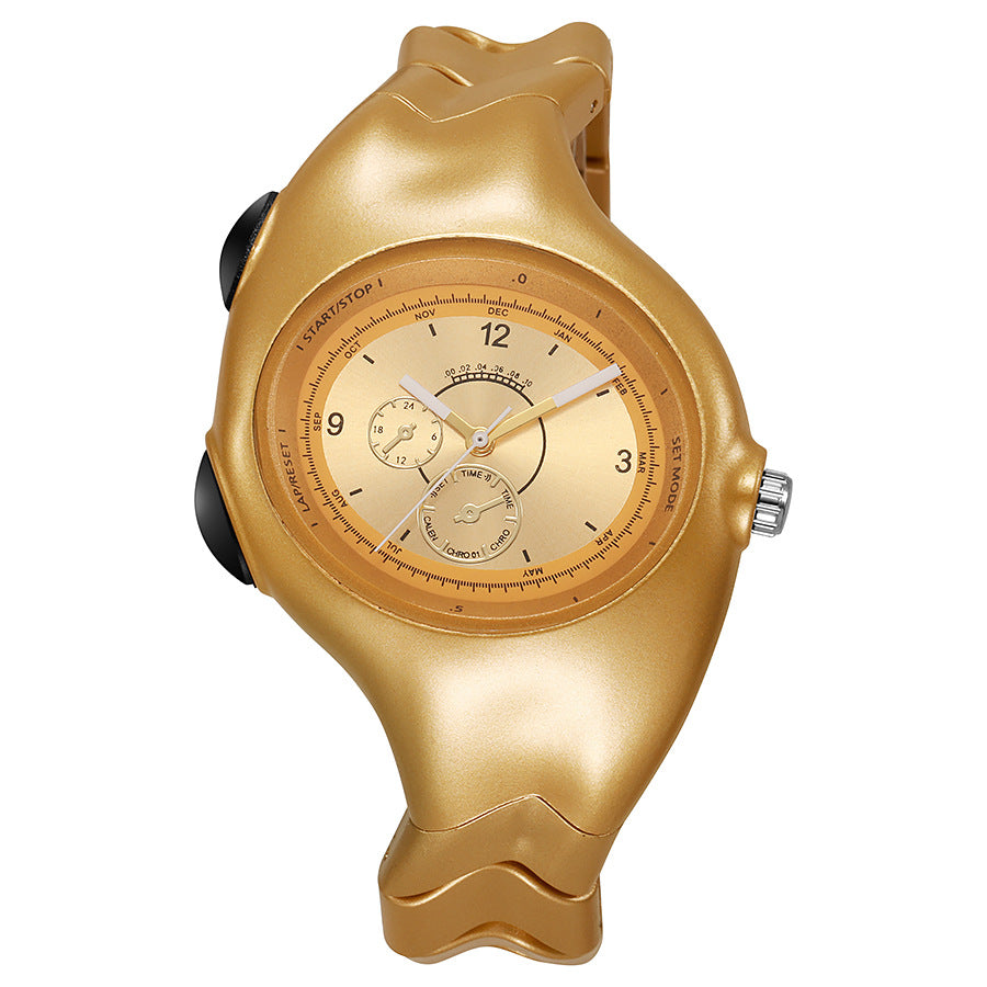 Used special-shaped y2k decorative plastic watch twisted retrofashionclassy sense ins niche quartz watch wholesale