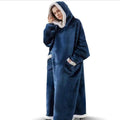 Pullover fleece thickenedlong pajamas heattech tv blanket outdoor cold-proof nightgown couple outfit sweatshirt fleece heattech