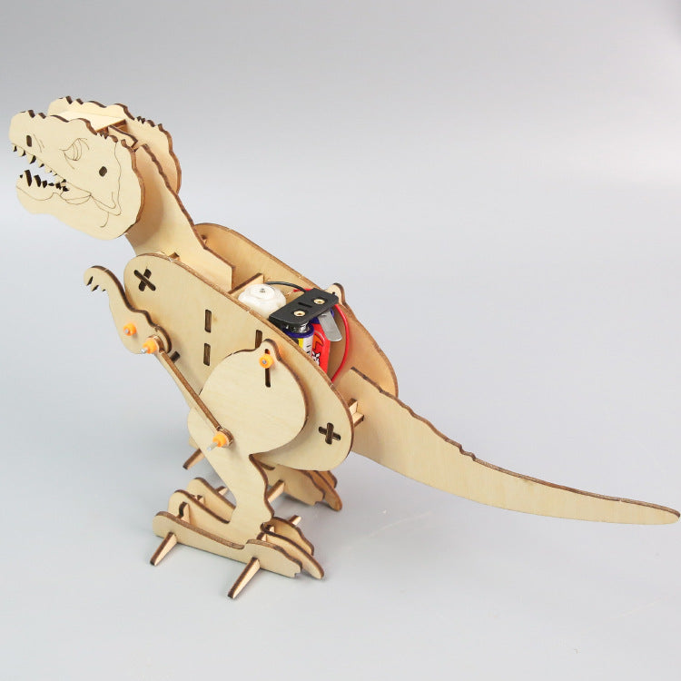 Mechanical wooden puzzle Tyrannosaurus rex DIY technology small production, bionic educational science and education toys, Children's Day gifts