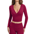 brushed tight yoga long sleeves high intensity fitness tops pilates running sports long sleeves tops4520