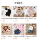 Children's clothing cross-border european and american girls bows denim dress infant dress
