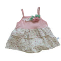 Summer lightweight romper dress - stylish triangle bodysuit for babies - floral print summer outfit - infant one-piece