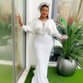 Fashion cross-border export women's clothing plus size party evening dress  african sequin intellectual elegancedress